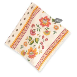 Fayence Cream French Cotton Napkin By Le Cluny