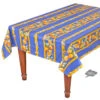 60x138" Rectangular Lemons Blue Acrylic-Coated Cotton Tablecloth By Tissus Toselli -Kitchen Textiles 13089 2F1455662371 2Ftissus toselli lemons orange rectangular cotton coated tablecloth striped sqw 4888b034 33ab 42eb 96c5 d90e10fb1c73