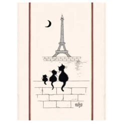Chats Tour Eiffel Tea Towel By Winkler Torchons Et Bouchons