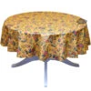60" Round Versailles Yellow Acrylic-Coated Cotton Provence Tablecloth By Le Cluny -Kitchen Textiles 13089 2F1471298525 2Fle cluny versailles yellow cotton coated round tablecloth sqw