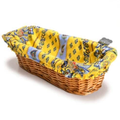 Lisa Yellow French Baguette Basket With Removable Liner By Le Cluny
