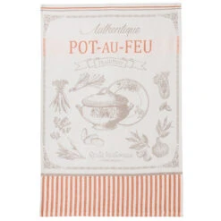 Beef Stew (Pot Au Feu) French Jacquard Dish Towel By Coucke
