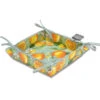 Lemons Green Acrylic Coated Cotton Bread Basket -Kitchen Textiles 13089 2F1478130684 2Ftissus toselli lemons green bread basket sqw