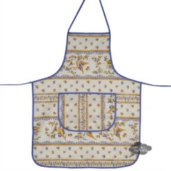 Moustiers Blue & Cream Kitchen Apron By Tissus Toselli