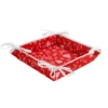 Mistletoe Red Cotton Bread Basket By Tissus Toselli -Kitchen Textiles VIDE POCHE ALLOVER ROUGE BD