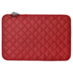 Calisson Red Acrylic-Coated Cotton Quilted Placemats By Tissus Toselli