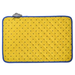 Calisson Yellow & Blue Acrylic-Coated Cotton Quilted Placemats By Tissus Toselli