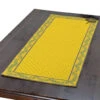 Calisson Yellow & Blue Quilted Table Runner By Tissus Toselli -Kitchen Textiles calisson yellow blue french cotton runner tissus toselli asqw