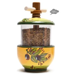 Ceramic Mill With Herbes De Provence - Olives Green