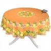 Citrus Orange French Provencal Polyester Tablecloth - 70" Round -Kitchen Textiles citrus orange provence round tablecloth sqw