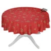 58" Round Clos Des Oliviers Red French All-Over Tablecloth By L'ensoleillade -Kitchen Textiles clos des oliviers red coated cotton small round tablecloth all over sqw