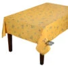 60x138" Rectangular Clos Des Oliviers Yellow All-Over Acrylic-Coated Cotton Tablecloth By L'Ensoleillade
