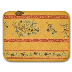 Clos Des Oliviers Yellow Cotton Quilted Placemats