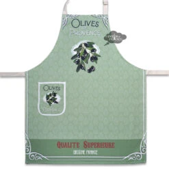 Provence Olives Cotton Kitchen Apron By Coton Blanc