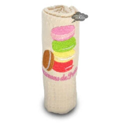 Macarons Of Paris Cream Waffle-Weave Kitchen Towel By Coton Blanc