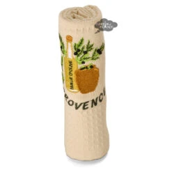 Provence Olive Oil Cream Waffle-Weave Kitchen Towel By Coton Blanc
