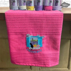 Provence Window Pink Waffle-Weave Kitchen Towel By Coton Blanc 6 Provence Window Pink Waffle-Weave Kitchen Towel By Coton Blanc -Kitchen Textiles coton blanc french waffle weave cotton kitchen towel provence window pink asqw