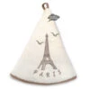 Round Terry Hand Towel Eiffel Tower Cream By Coton Blanc -Kitchen Textiles coton blanc round terry towel cotton french eiffel tower cream sqw