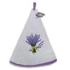 Round Terry Hand Towel Lavender White By Coton Blanc -Kitchen Textiles coton blanc round terry towel cotton french lavender white sqw