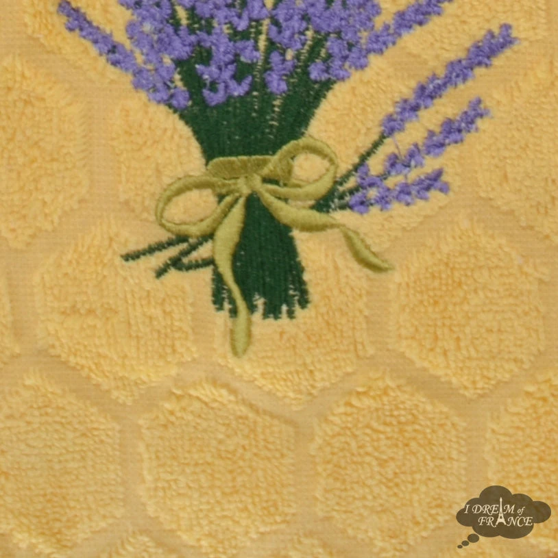 Round Terry Hand Towel Lavender Yellow By Coton Blanc 4 Round Terry Hand Towel Lavender Yellow By Coton Blanc - Image 2