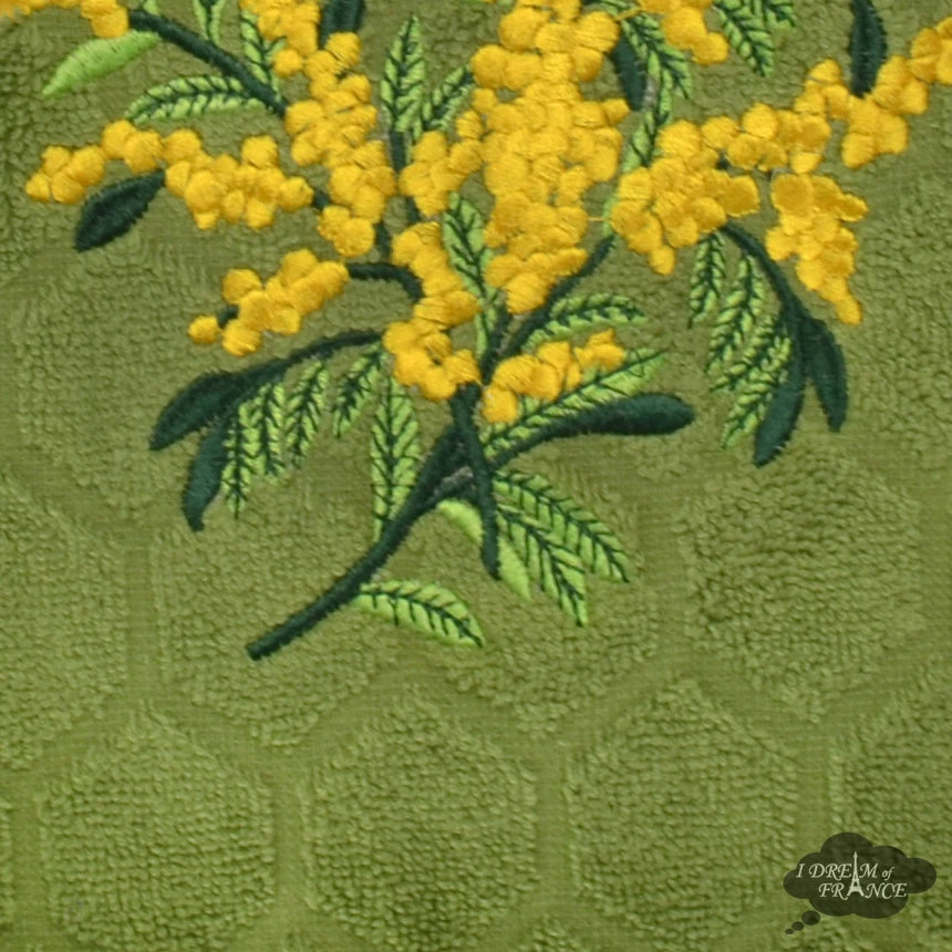 Round Terry Hand Towel Mimosa Green By Coton Blanc 4 Round Terry Hand Towel Mimosa Green By Coton Blanc - Image 2