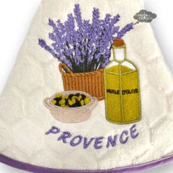 Round Terry Hand Towel Olive Oil And Lavender Cream By Coton Blanc -Kitchen Textiles coton blanc round terry towel cotton french olive oil lavender cream asqw