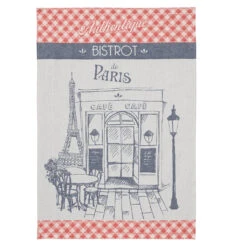 Authentic Bistro (Bistrot Authentique) French Jacquard Dish Towel By Coucke