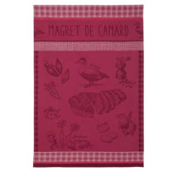 Duck Breast (Magret De Canard) French Jacquard Cotton Dish Towel By Coucke