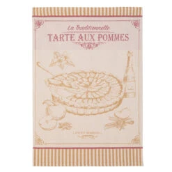 Apple Tart (Tarte Aux Pommes) French Jacquard Cotton Dish Towel By Coucke