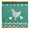 Hen (Cocotte) Terry Square Cotton Towel By Coucke