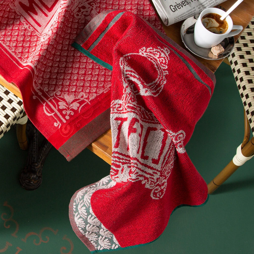 French Metro Cotton Terry Square Towel By Coucke 4 French Metro Cotton Terry Square Towel By Coucke - Image 2