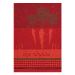 Carottes Du Potager French Jacquard Dish Towel By Coucke