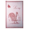 Le Coq (Rooster) French Jacquard Dish Towel By Coucke