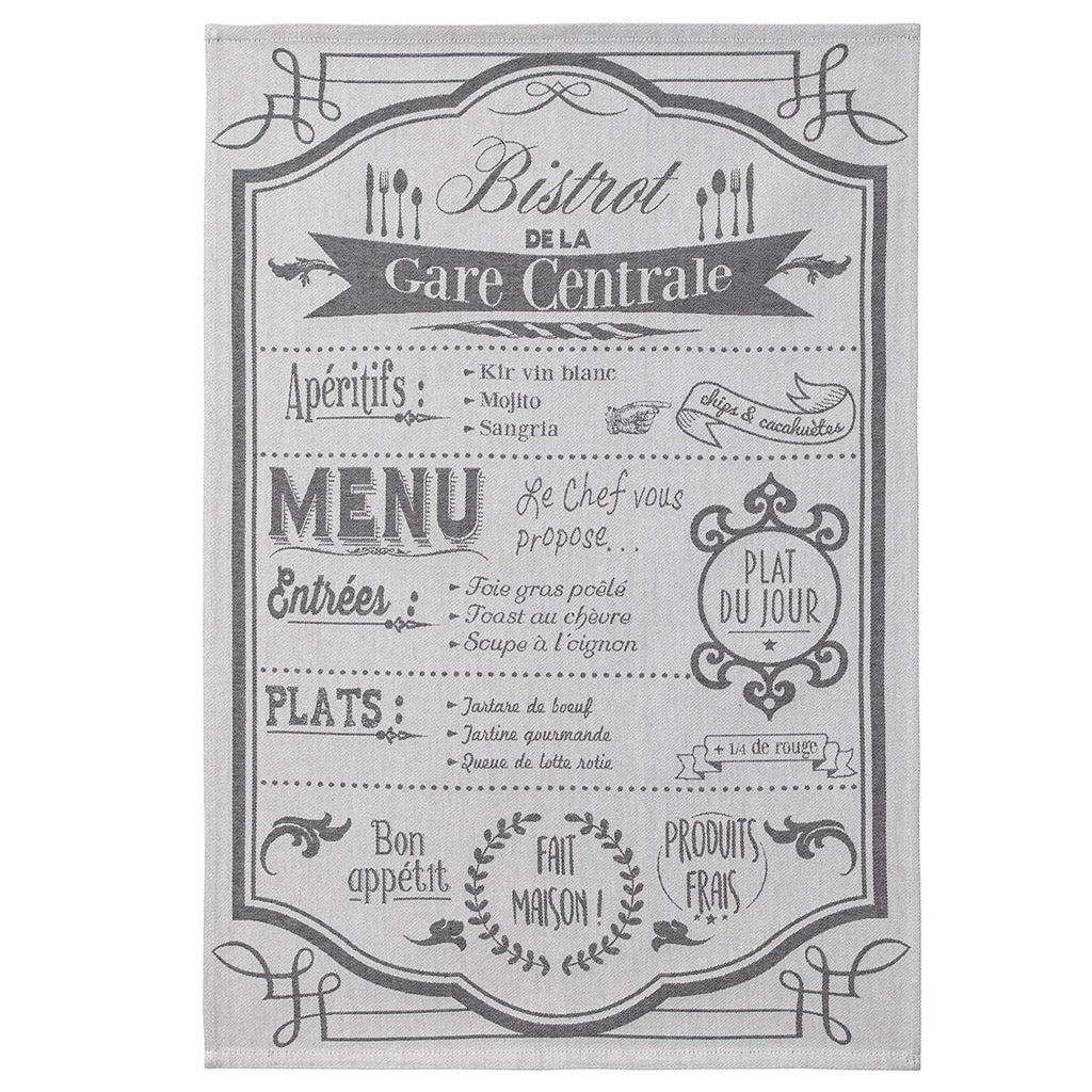On The Menu (Au Menu) French Jacquard Dish Towel By Coucke 3 On The Menu (Au Menu) French Jacquard Dish Towel By Coucke