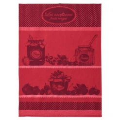 Red Fruit Jam (Confiture Fruits Rouge) French Jacquard Dish Towel By Coucke