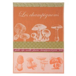 Mushroom (Champignon) French Jacquard Dish Towel By Coucke