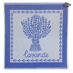 Lavande Blue Terry Square Towel By Coucke