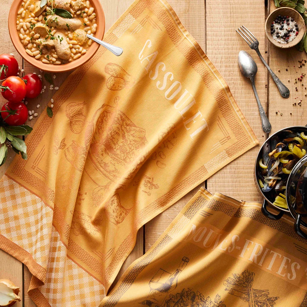 Cassoulet French Jacquard Cotton Dish Towel By Coucke 4 Cassoulet French Jacquard Cotton Dish Towel By Coucke - Image 2