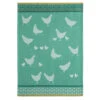 Pullet Hens (Poulettes) French Jacquard Cotton Dish Towel By Coucke -Kitchen Textiles coucke jacquard french tea kitchen dish towel chicks chicken poule poulette sq