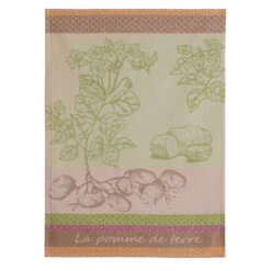 Potatoes (Pommes De Terre) French Jacquard Cotton Dish Towel By Coucke