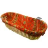 Lisa Red French Baguette Basket With Removable Liner By Le Cluny -Kitchen Textiles french baguette basket lisa red sqw