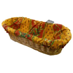Sunflower Red Provence Baguette Basket With Removable Liner By Le Cluny