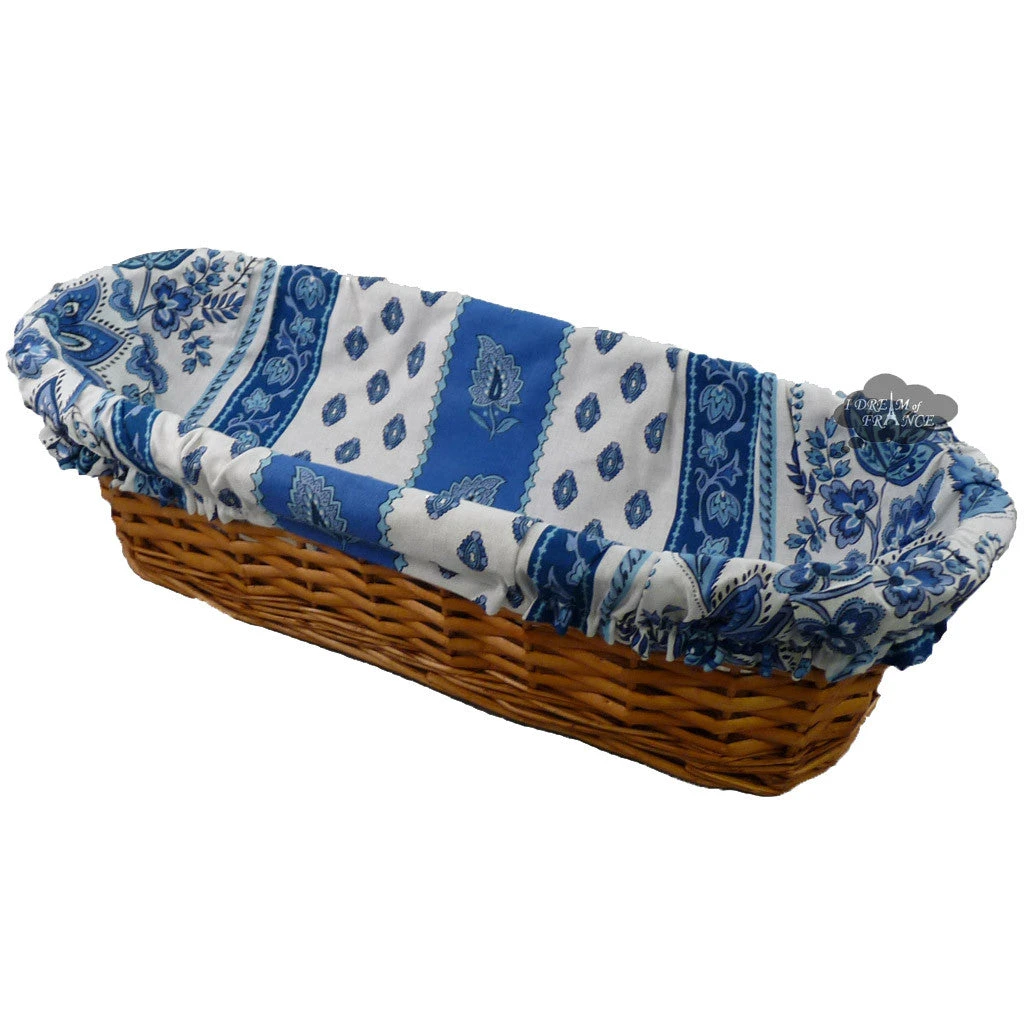 Lisa White French Baguette Basket With Removable Liner By Le Cluny 3 Lisa White French Baguette Basket With Removable Liner By Le Cluny