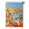 Provence Fish Market French Cotton Kitchen Towel By L'Ensoleillade -Kitchen Textiles french cotton kitchen towel fish market poisson provence l ensoleillade sqw