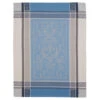 Versailles Gray & Blue Cotton Jacquard Dish Towel By Tissus Toselli -Kitchen Textiles french kitchen towel versailles blue cotton jacquard tissus toselli