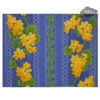 Grapes Blue Acrylic-Coated Cotton Reversible Placemat By Le Cluny -Kitchen Textiles grapes blue le cluny french provencal placemat w