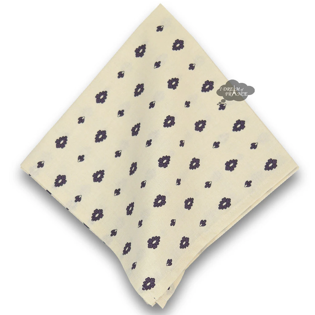 Grapes Cream Provence Cotton Napkin By Le Cluny 3 Grapes Cream Provence Cotton Napkin By Le Cluny