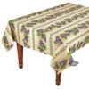 60x108" Rectangular Grapes Cream Acrylic-Coated Cotton Provence Tablecloth By Le Cluny -Kitchen Textiles grapes cream le cluny french provencal tablecloth rectangular asqw f3c12363 6ba1 425c 8c7b 994adf165d8f