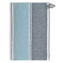 Trevise Blue Stone French Linen Kitchen Towel By Harmony