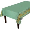 58" Square Lemon & Mimosa Green Coated Cotton Tablecloth By L'Ensoleillade -Kitchen Textiles l ensoleillade lemon mimosa green french cotton acrylic coated rectangular tablecloth sqw 28fba10f 4224 498f aaa1 55220fafa686